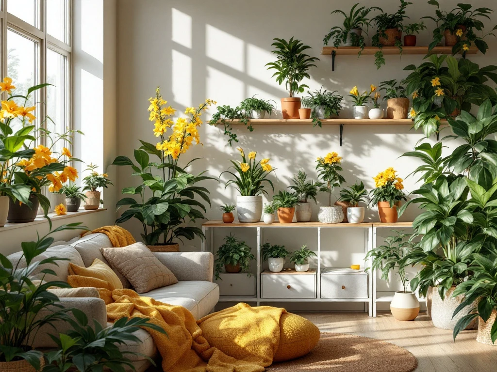 "Transform Your Home with Low-Maintenance Yellow Flowering Indoor Plants"
